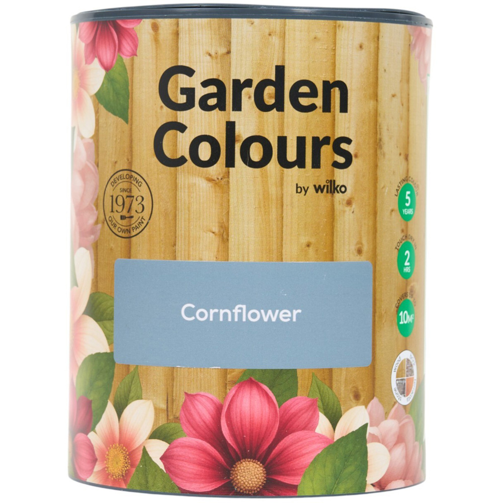 Wilko Garden Colours Cornflower Wood Paint 1L Image 9