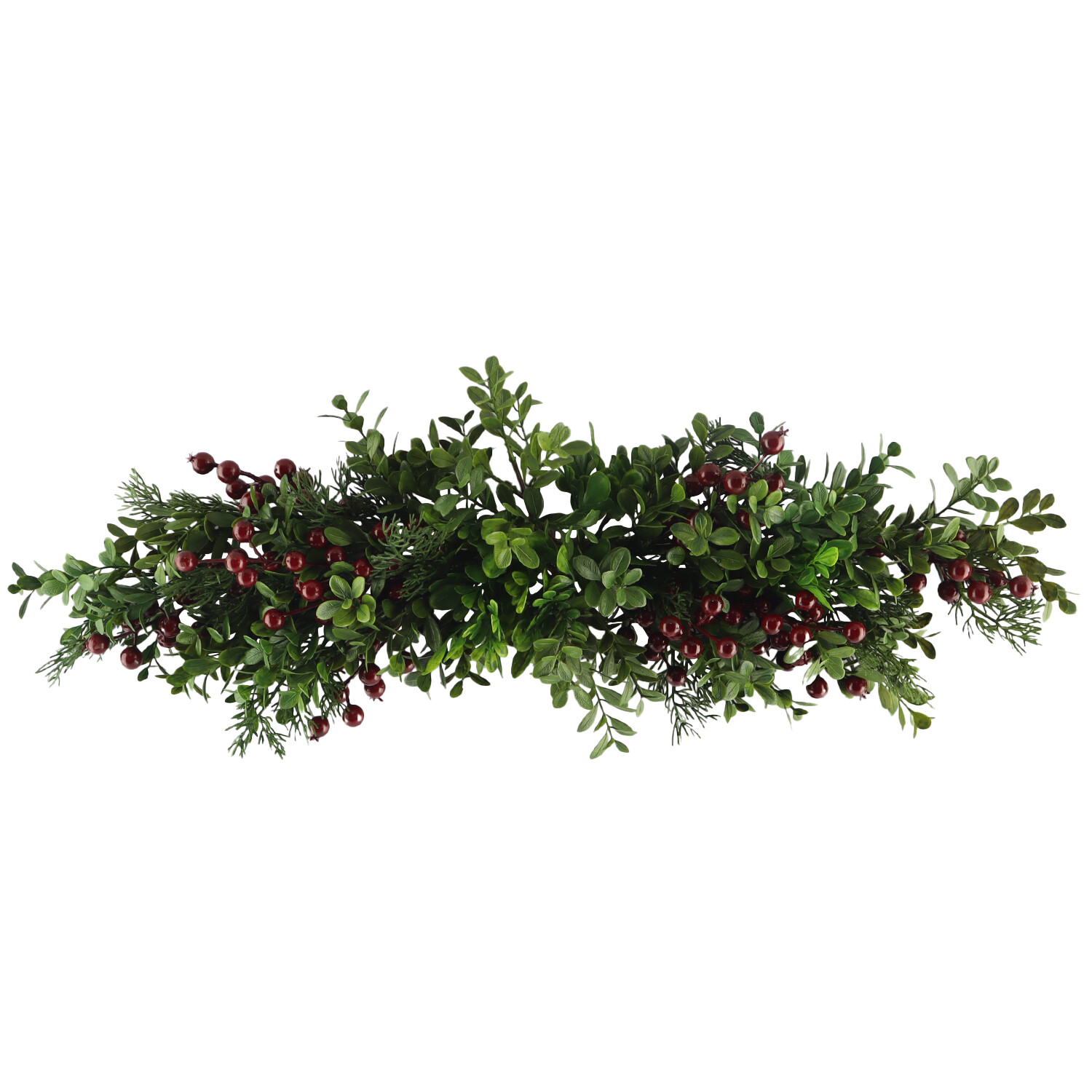 Red Berry Boxwood Swag - Green Image