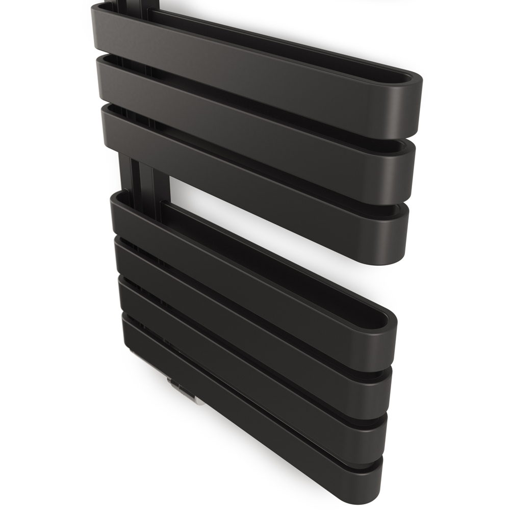 Terma Warp S Matt Black Heated Towel Rail 2605 BTU 1110 x 500mm Image 5