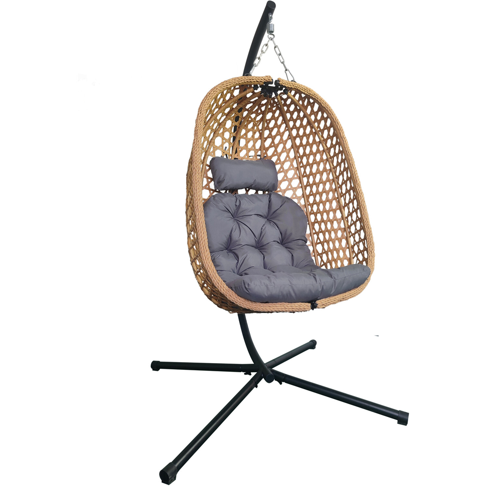 Malay Mariana Single Natural Foldable Hanging Chair Image 2