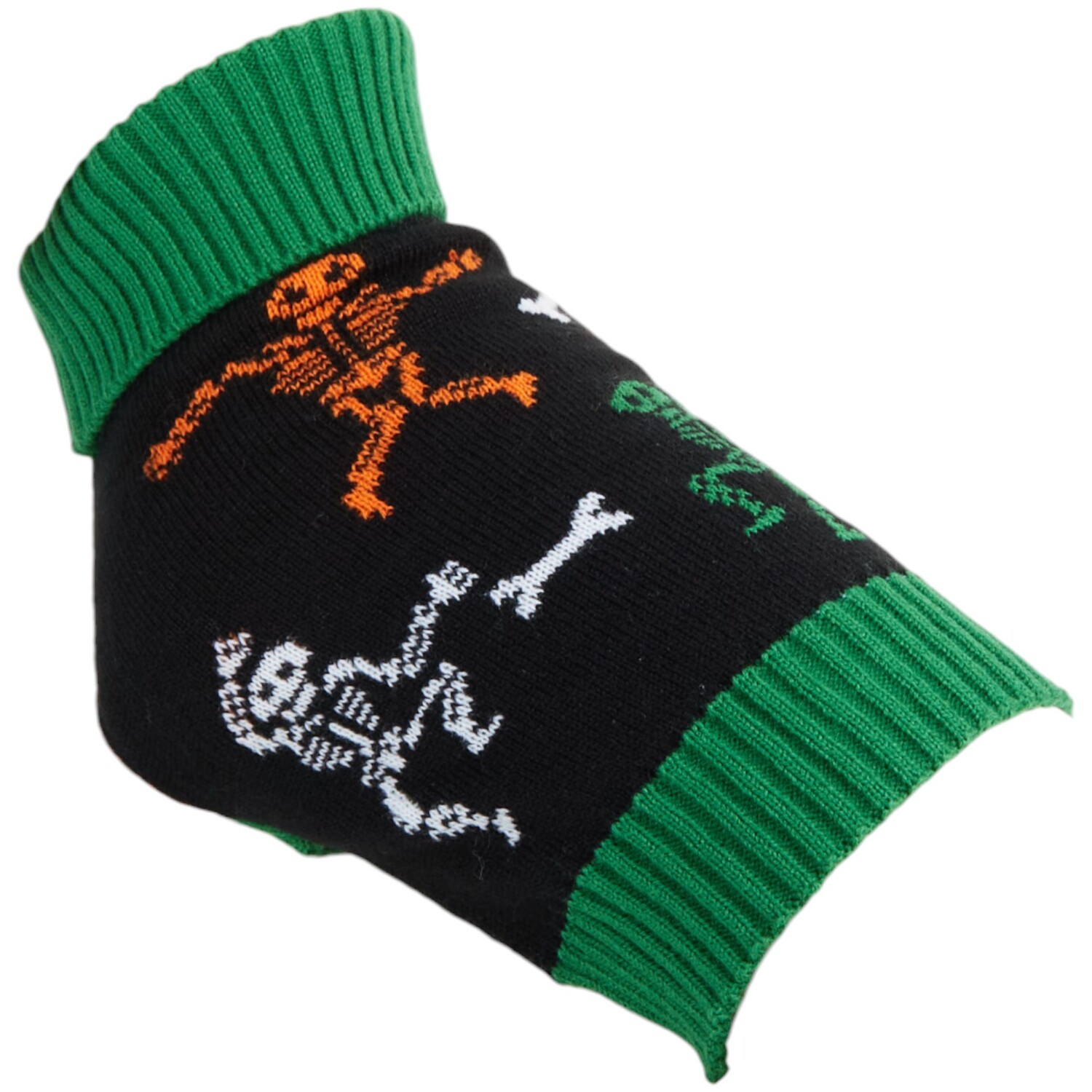 Skeleton Dog Jumper Black and Green L Image 3