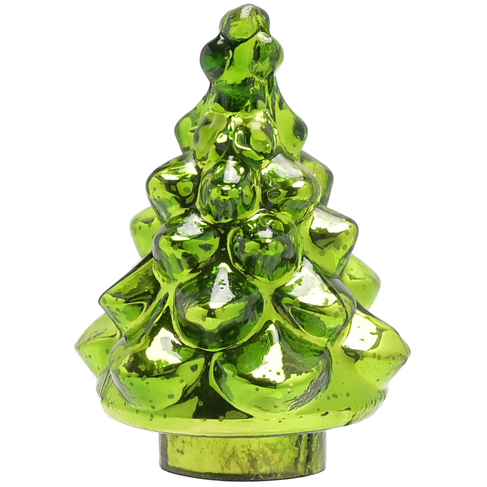 The Christmas Gift Co Green Recycled Glass Christmas Tree Ornament Image 2