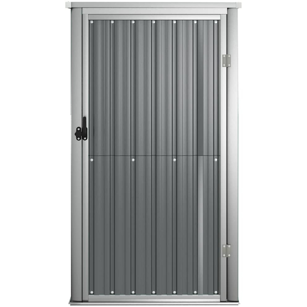 vidaXL 2.9 x 2.9ft Grey Galvanised Steel Pent Garden Tool Shed Image 3