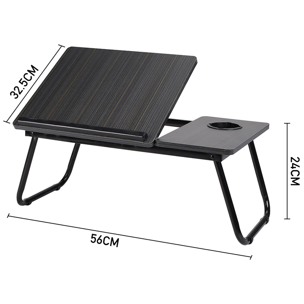Living and Home Adjustable Laptop Bed Desk with Cup Holder Image 9