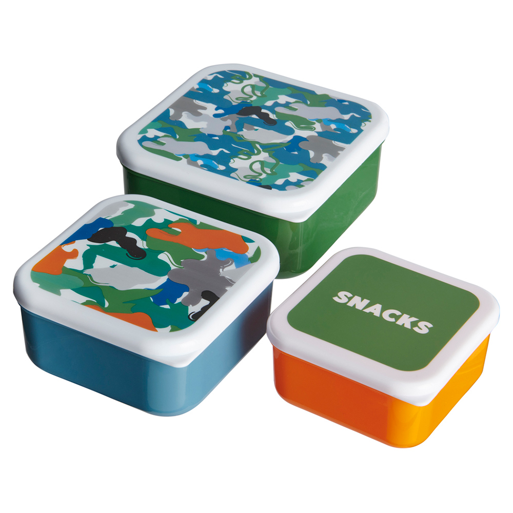 Wilko Camo Lunchbox Set 3 Pack Image 1