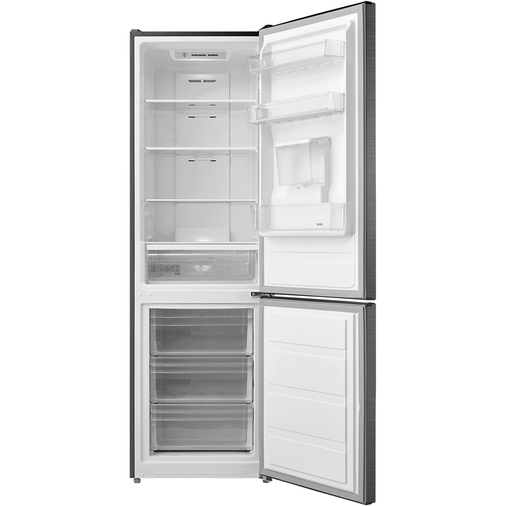Midea MDRB424FGD46W Inox Total No Frost 308L Combi Fridge Freezer with Non-Plumbed Water Dispenser Image 3