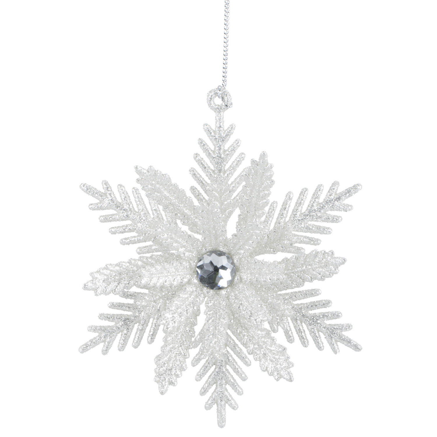 Frosted Fairytale Silver Snowflake Decoration Image