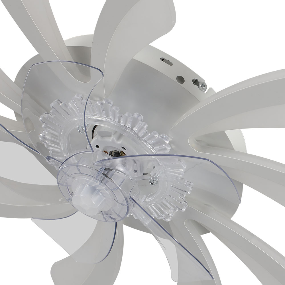 Living and Home White Ceiling Fan Light with Remote Control and Bluetooth 30 inch Image 3