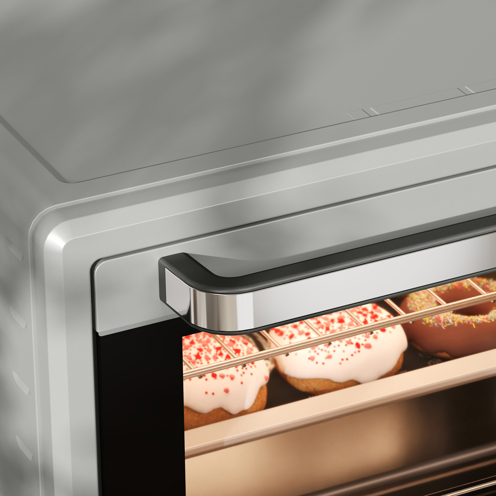 HOMCOM 800-085V70SR Silver 21L Electric Mini Oven 1400W Image 4