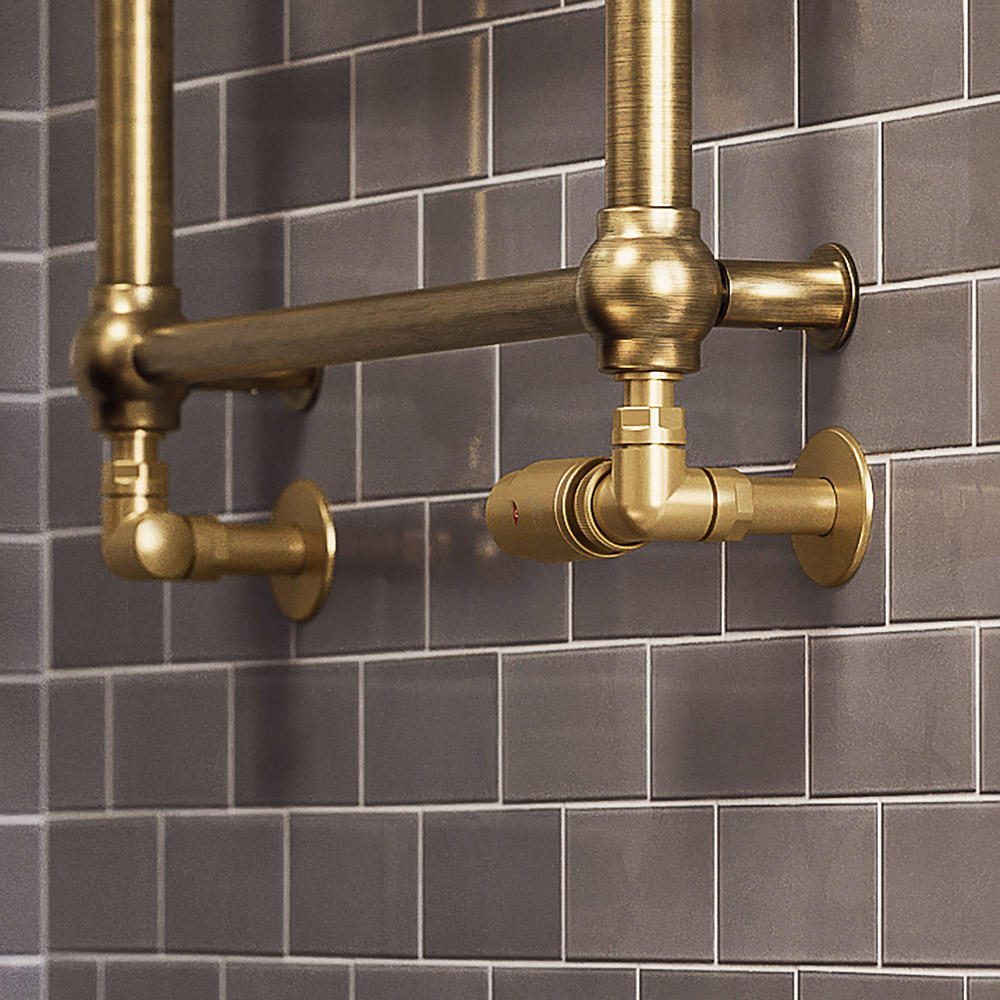 Terma Vario Brass Right Sided Vision 3 Axis Thermostatic Radiator Valve Set Image 5