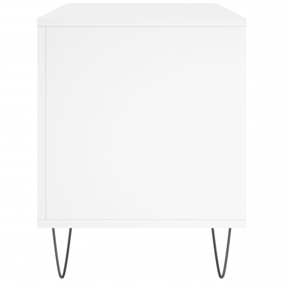 vidaXL 6 Shelf White Record Cabinet Image 5