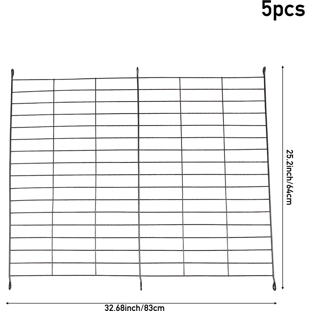 Living and Home 5 Piece Metal Garden Fence Set 83 x 64cm Image 9