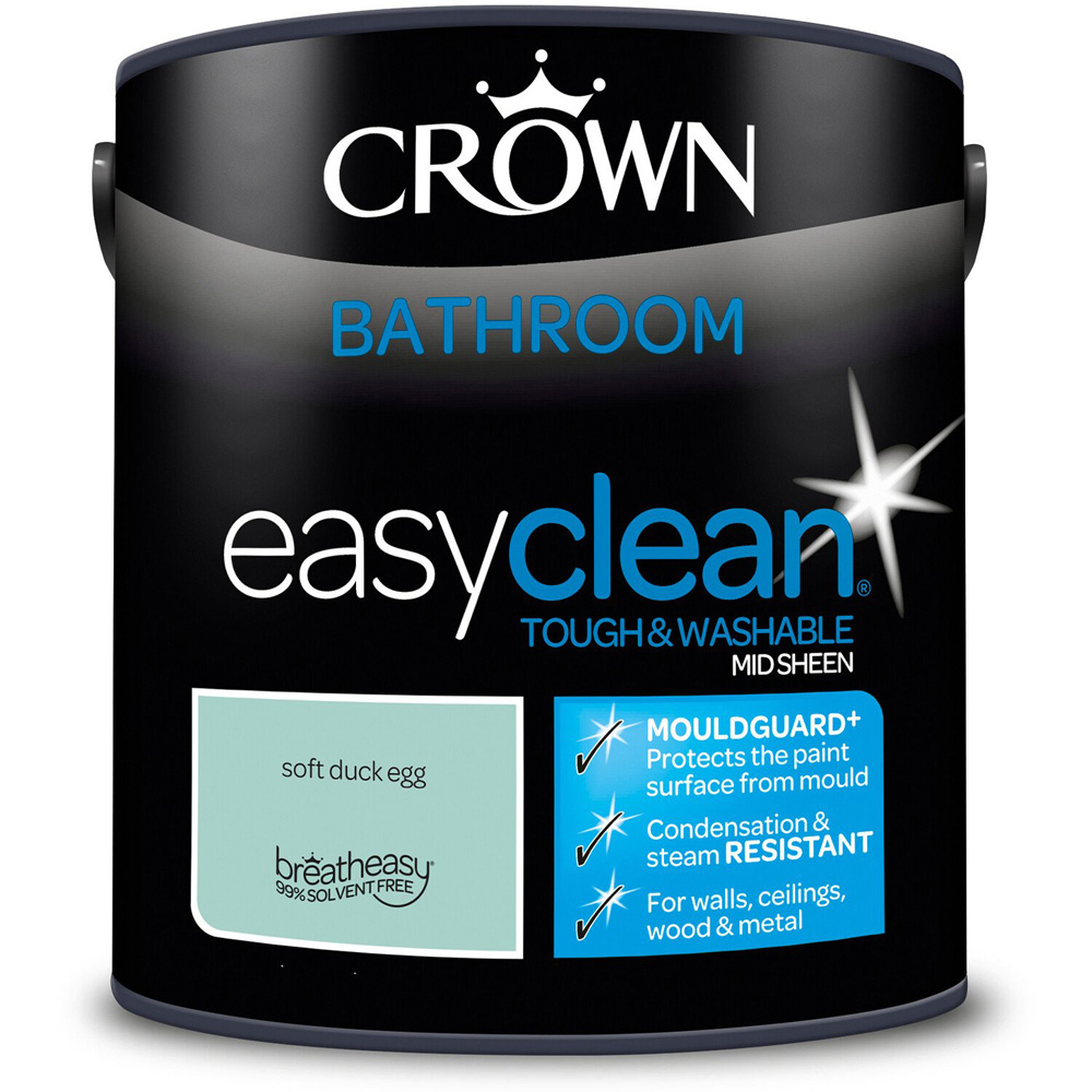 Crown Easyclean Bathroom Paint - Soft Duck Egg Image 2