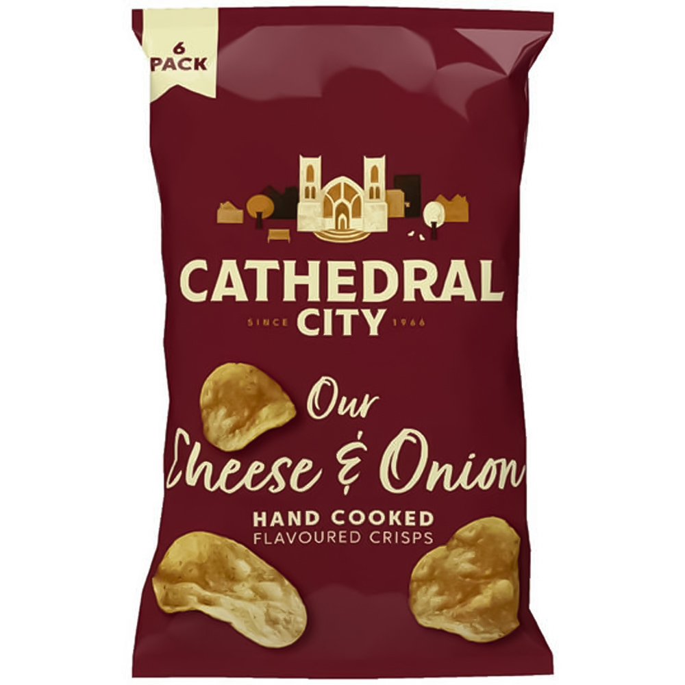Cathedral City Cheese and Onion Crisps 6 Pack Image
