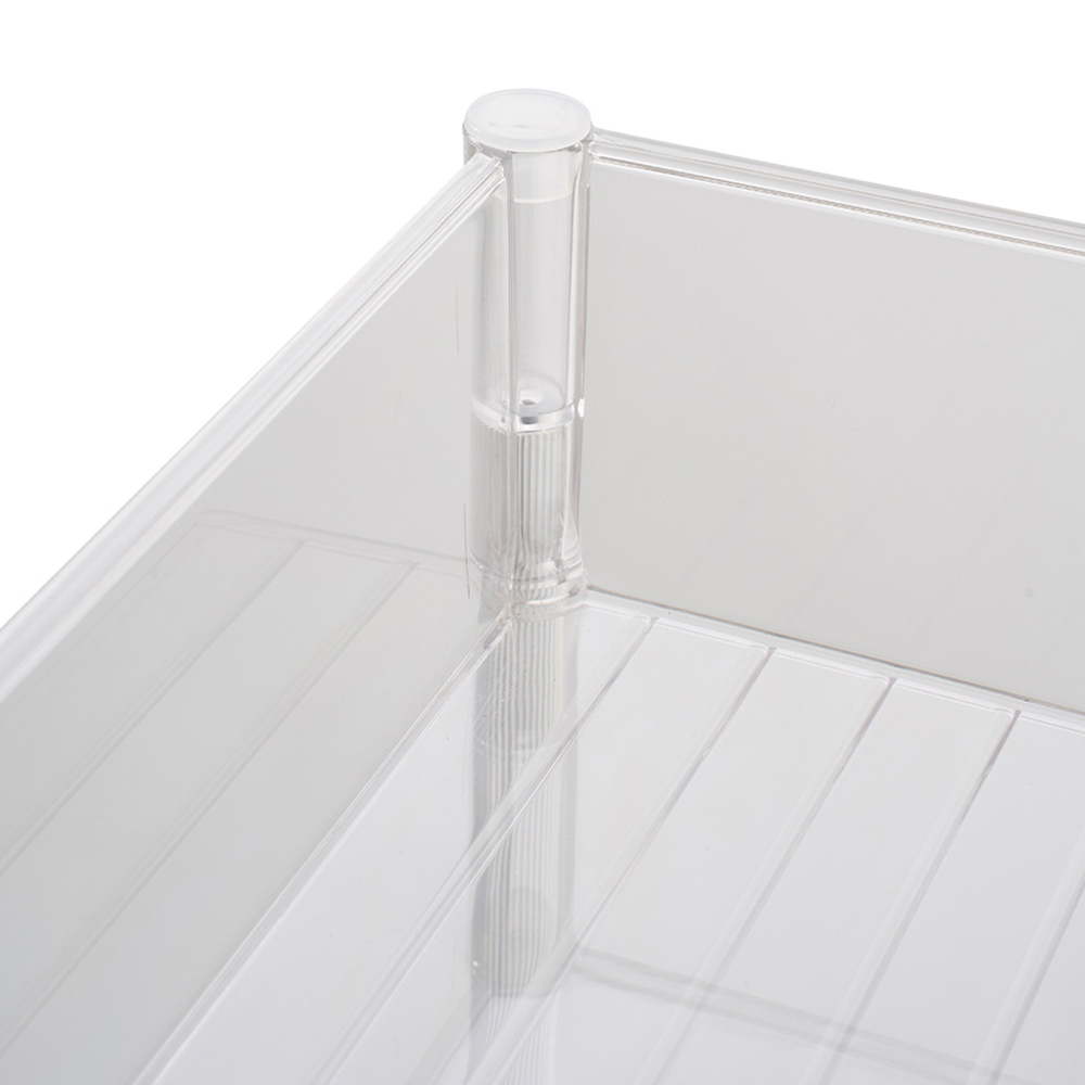 Living and Home 4 Shelf Clear Rolling Storage Cart Image 5