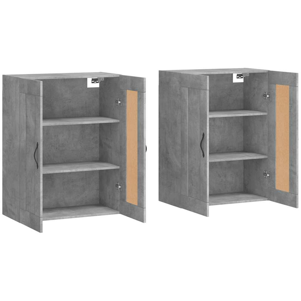 vidaXL 2 Door Concrete Grey Wall Mounted Cabinet Set of 2 Image 4