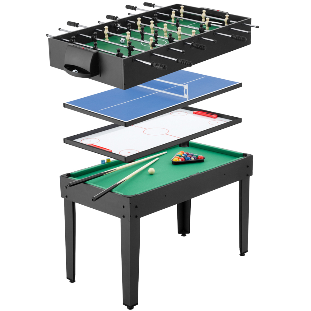 tectake 15-in-1 Height Adjustable Games Table with Accessories Image 1