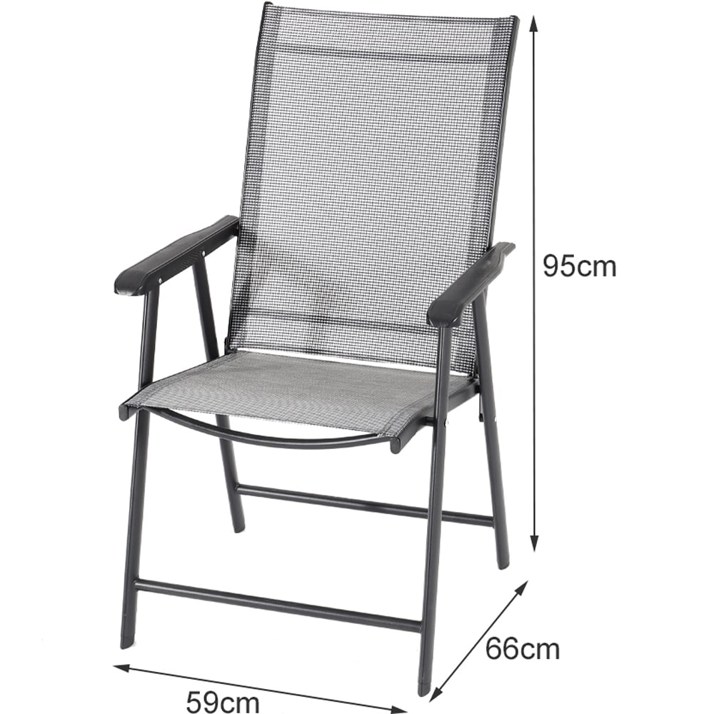 Living and Home Foldable 4 Seater Rectangular Slatted Patio Set Image 9