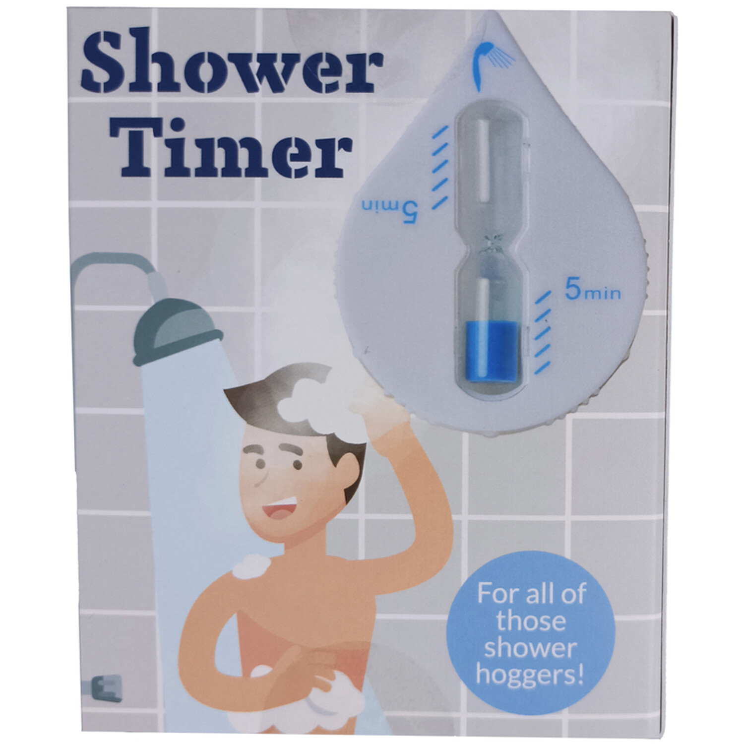 Shower Timer - Clear and Blue Image 3