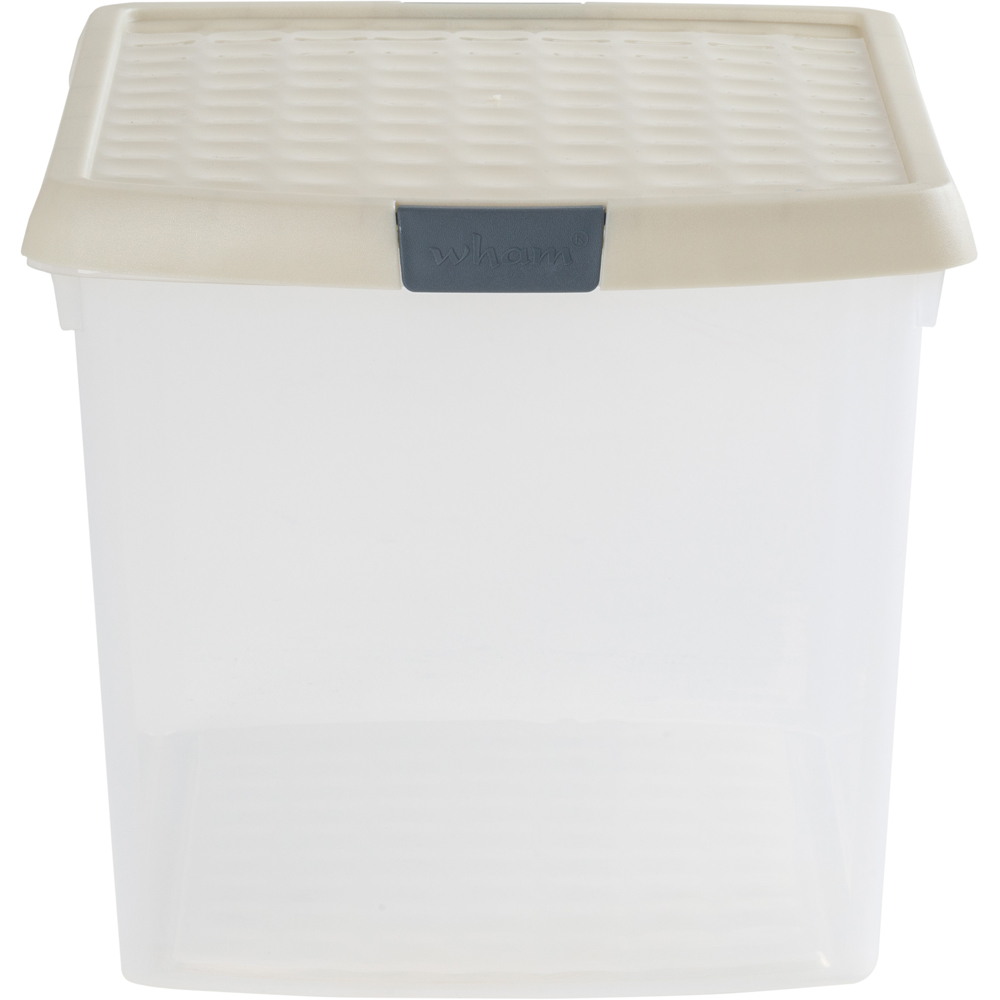 Wham Clip 21L Clear Stone and Slate Grey Rectangular Storage Box with Lid 3 Pack Image 4