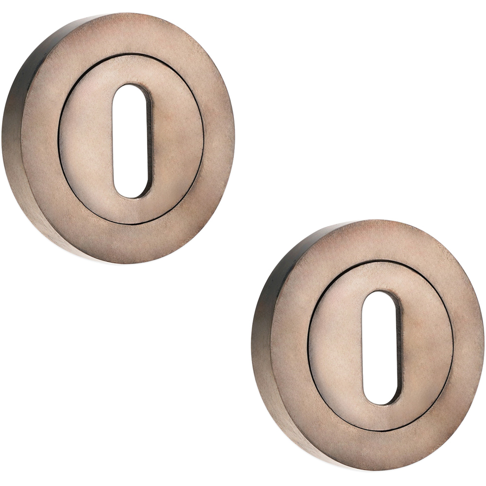 Spira Brass Antique Oval Standard Escutcheon 2 Pack Image 3