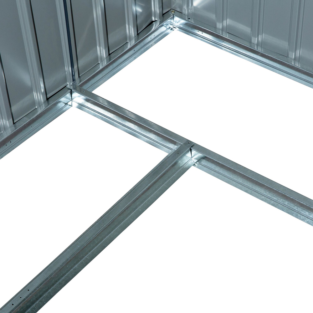 Outsunny 7 x 4ft Double Door Brown Garden Metal Shed Image 3