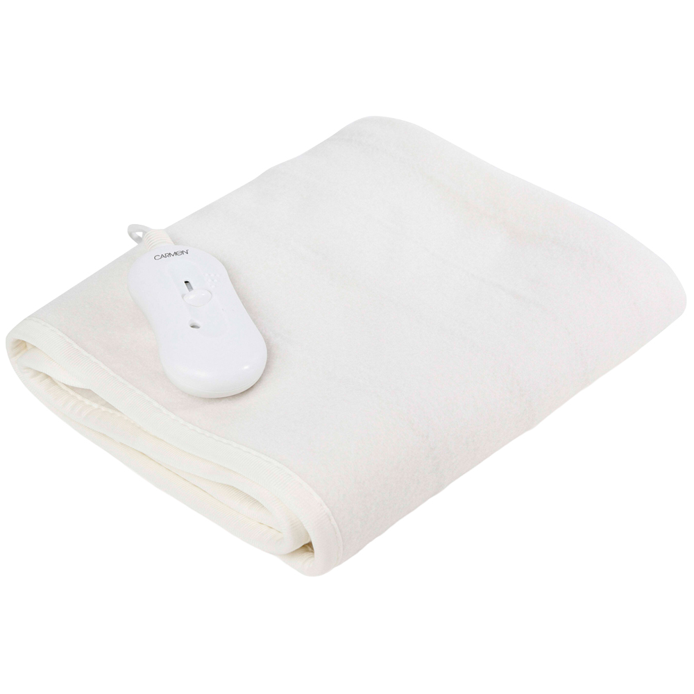 Carmen King Size White Heated Electric Under Blanket Image 1
