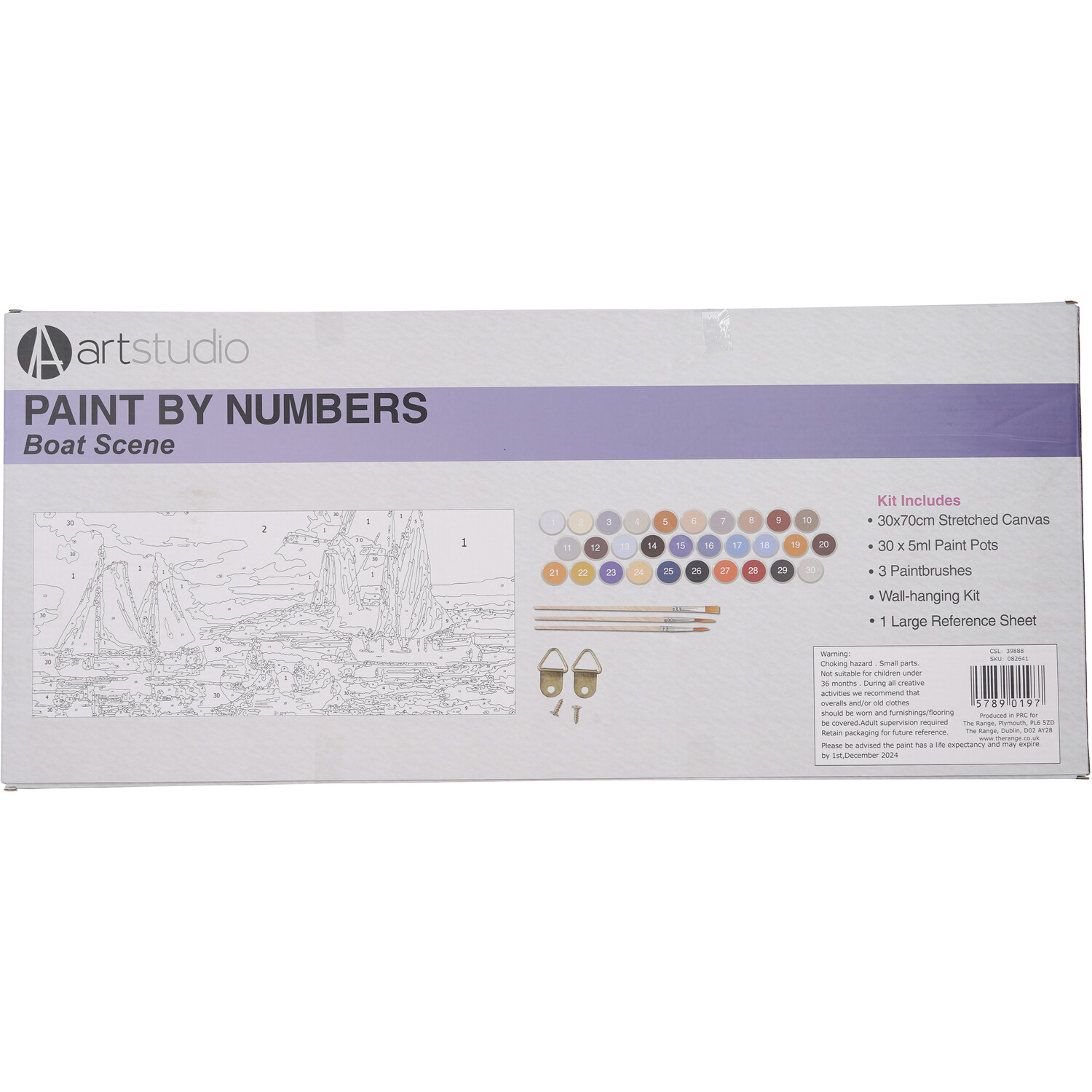 Art Studio Paint by Numbers Boat Scene Image 3