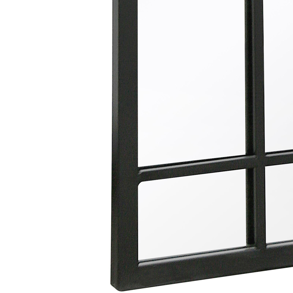 The Arcus Black Arched Wall Mirror 83 x 48cm Image 6
