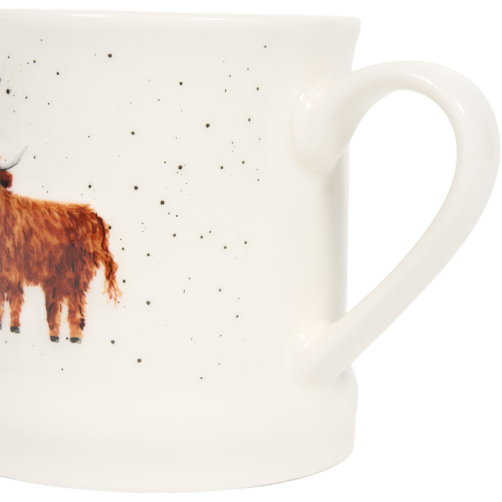 Highland Cow Tankard Mug White Image 3