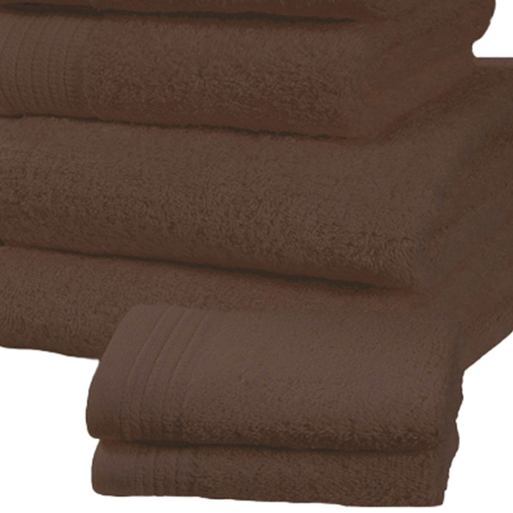 Rapport Home Chatsworth Super Soft 600gsm Combed Cotton Brown Face Towel Image 3