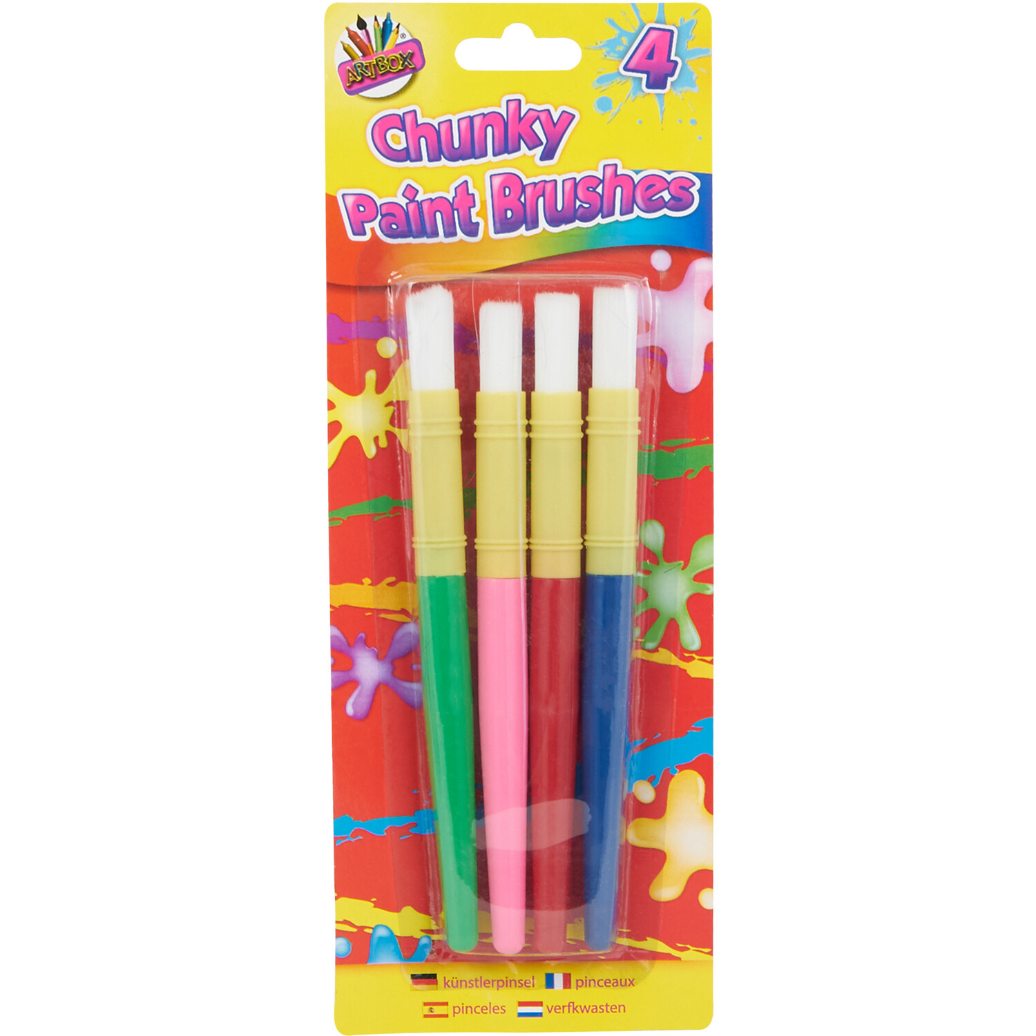 Pack of 4 Chunky Paint Brushes Image 1