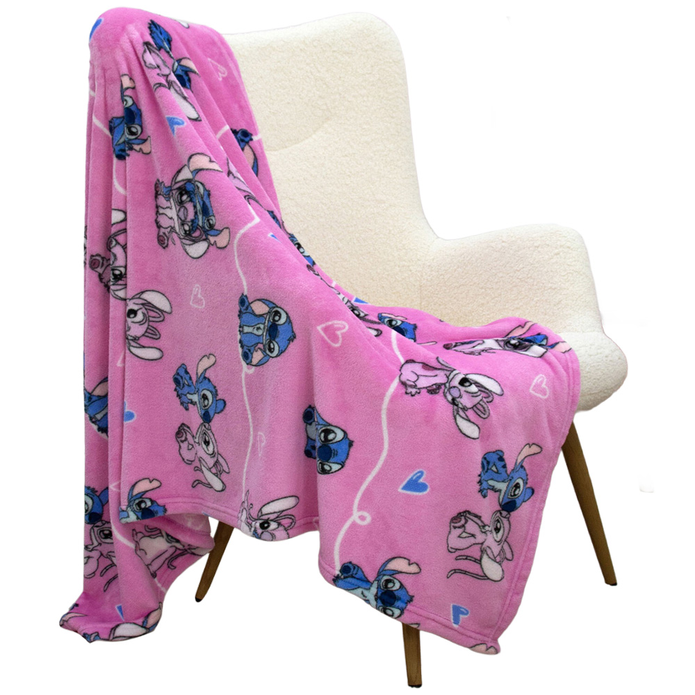 Stitch Chill Throw Pink Image 1