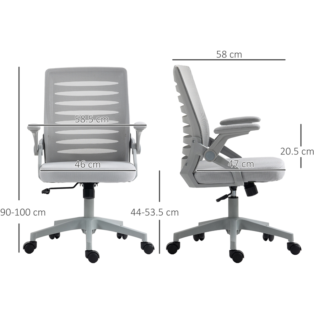 Portland Grey Mesh Office Chair with Lumbar Support Image 7
