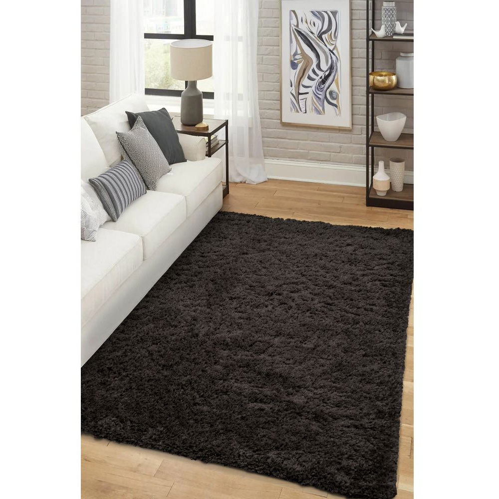 Homemaker Jazz Anthracite Shaggy Rug 120 x 170cm Image 3