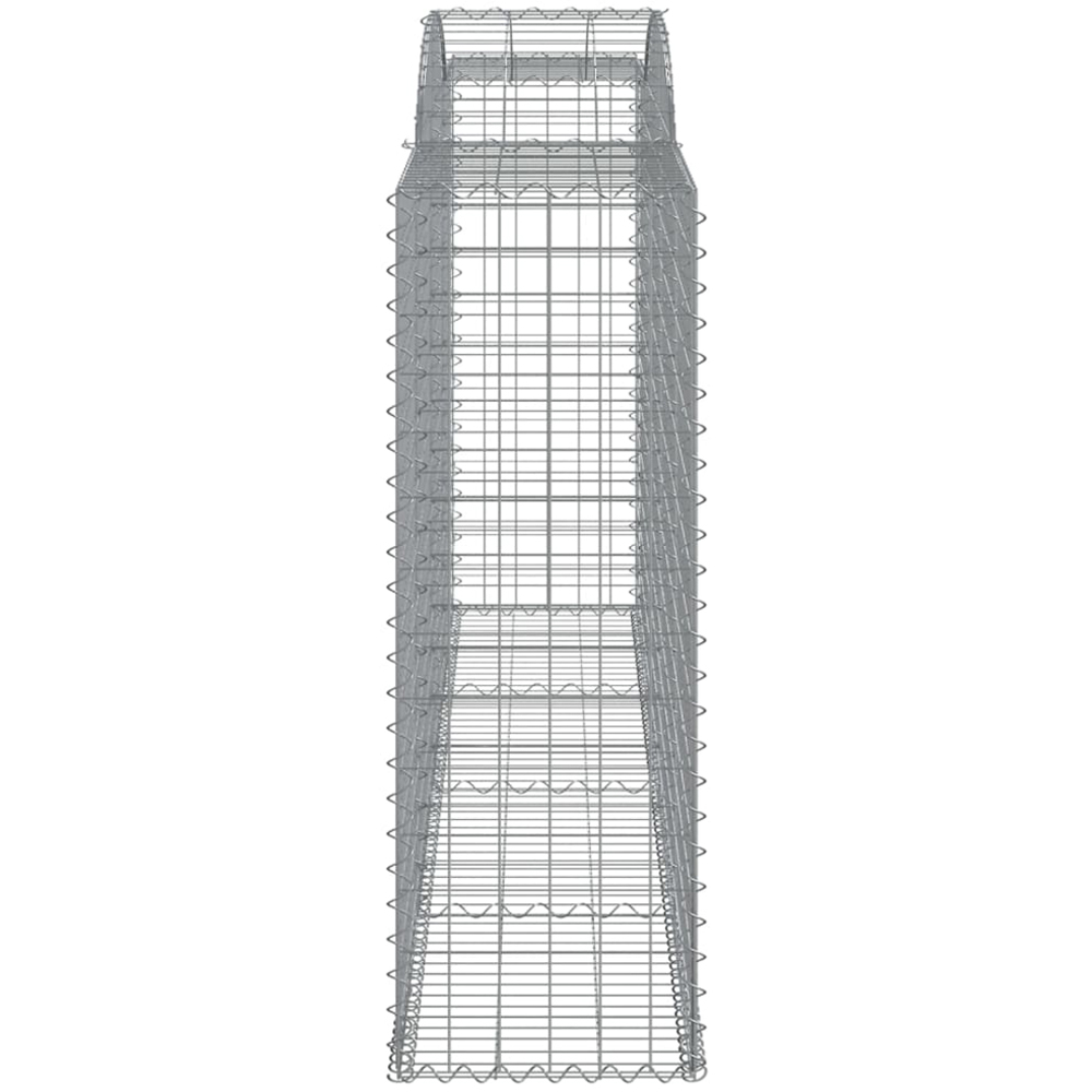 vidaXL Silver Galvanised Iron Arched Gabion Basket 300 x 50 x 140/160cm 3 Pack Image 3