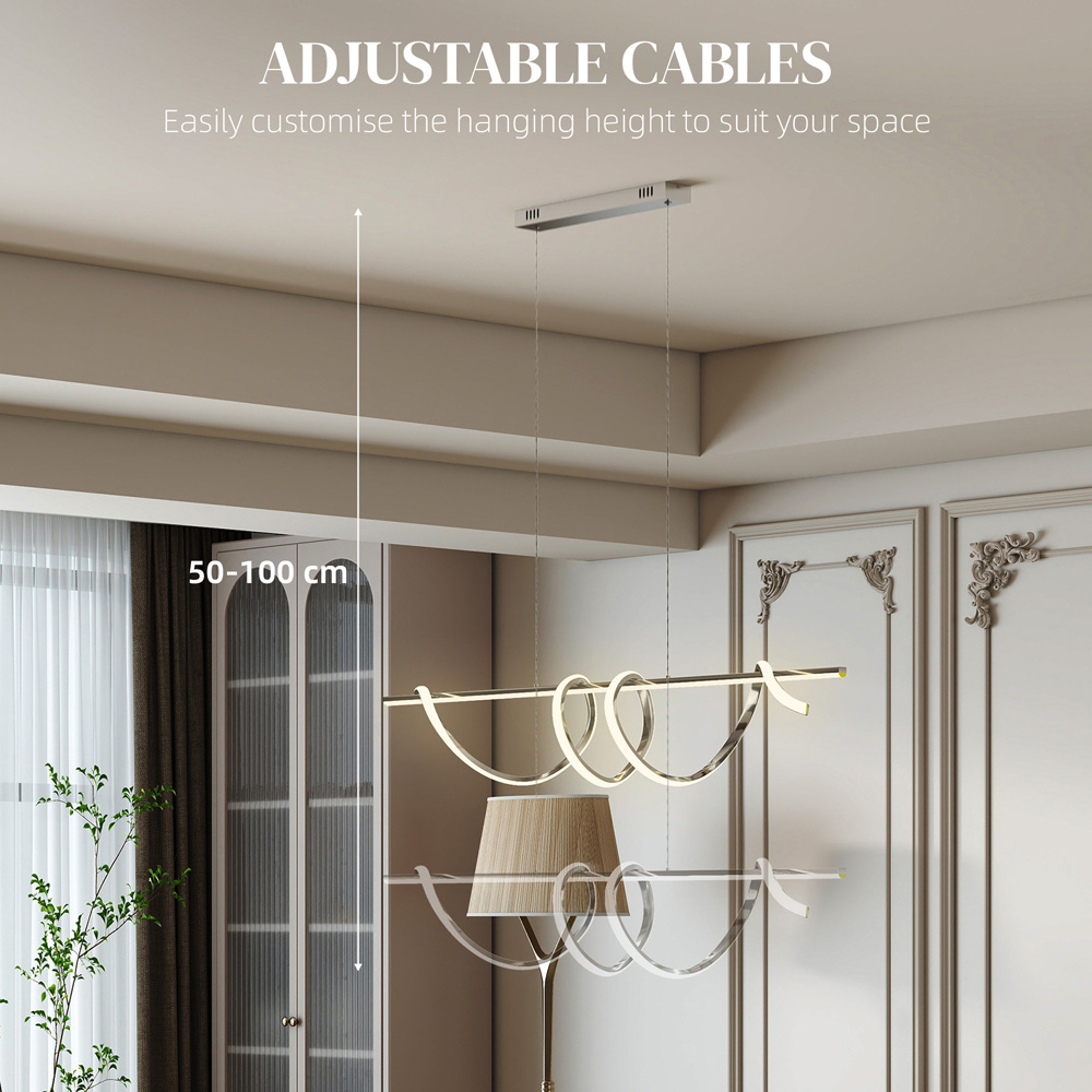 Portland Silver Tone LED Pendant Light Image 7