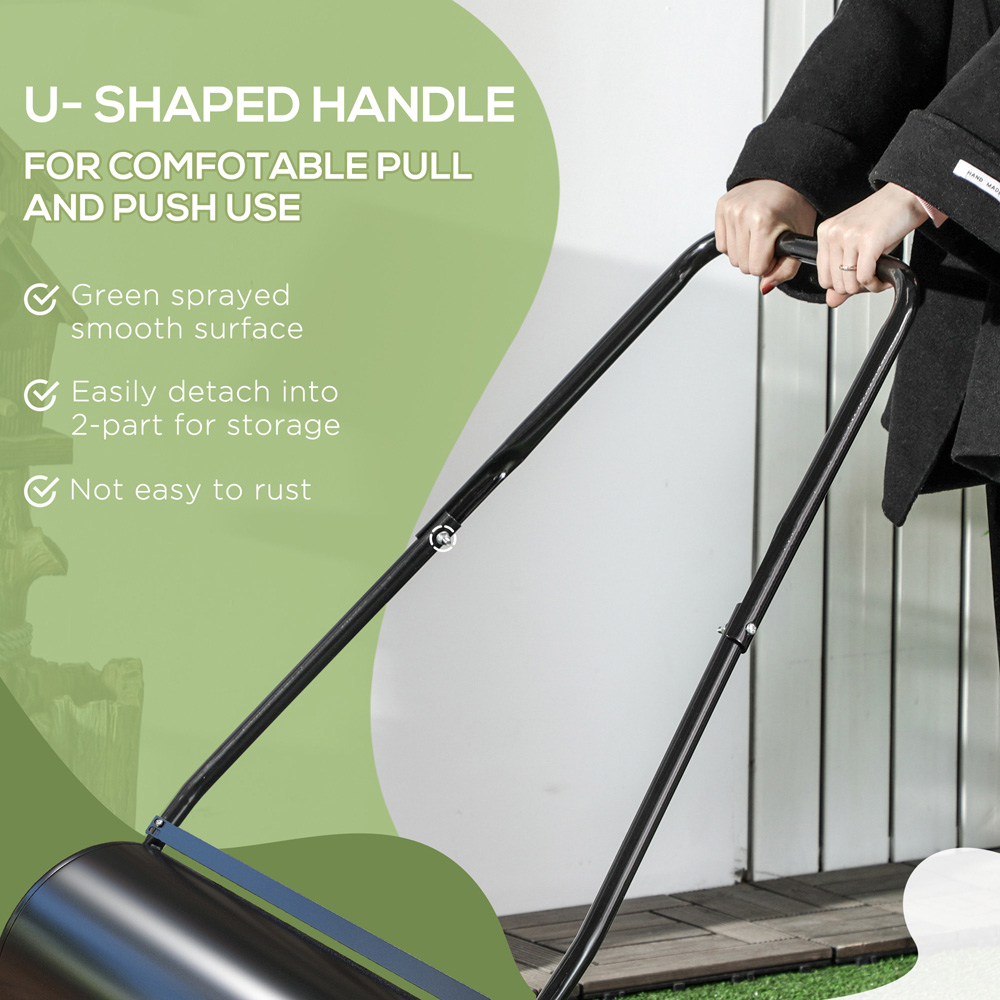 DURHAND 38L Black Fillable Steel Lawn Roller Image 6