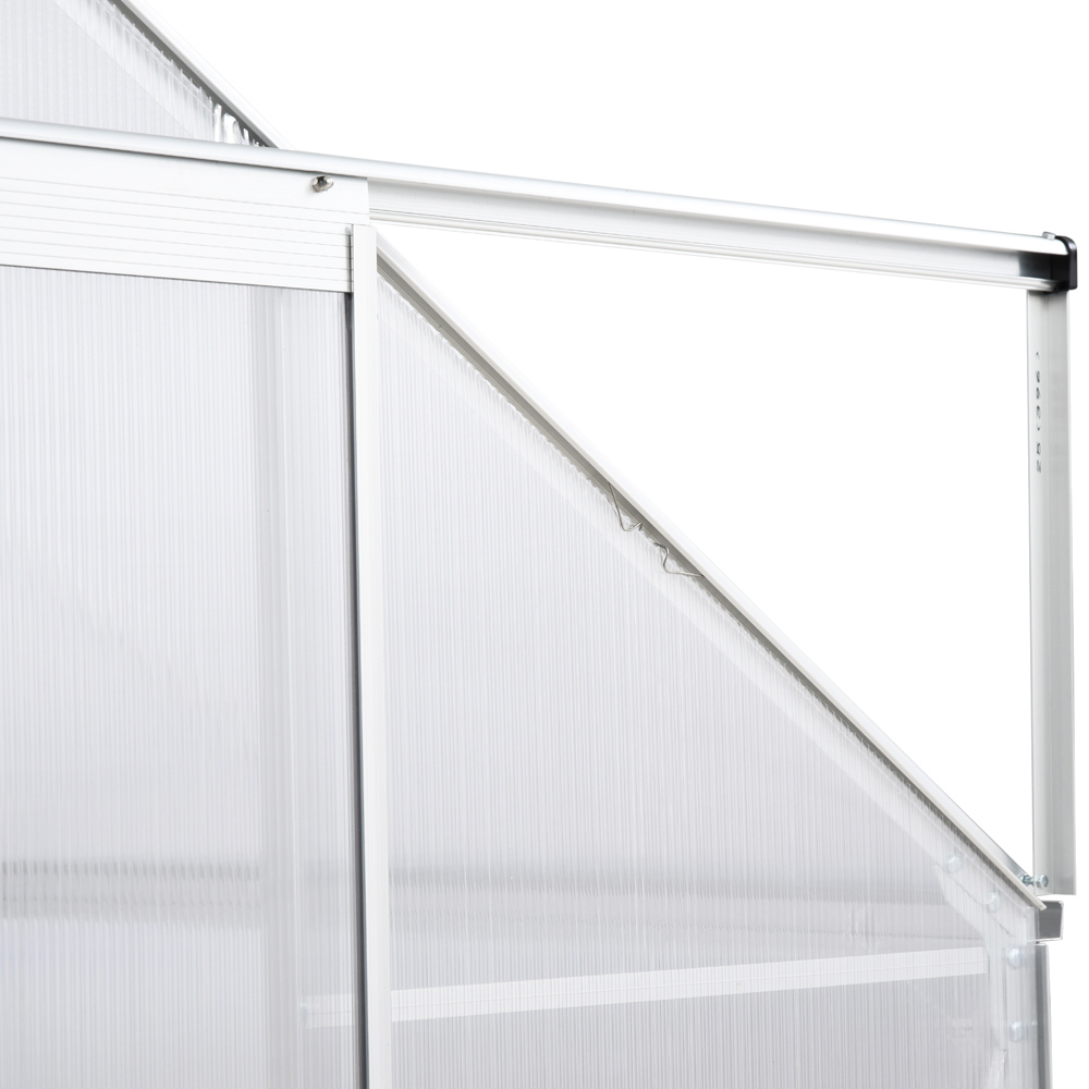 Outsunny White Polycarbonate 6 x 4ft Walk In Greenhouse Image 3