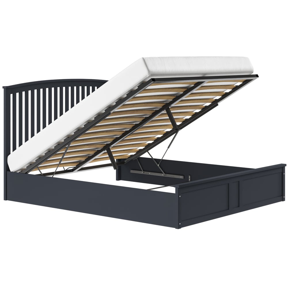 Flair Wharfedale Double Grey Wooden Ottoman Bed Image 3