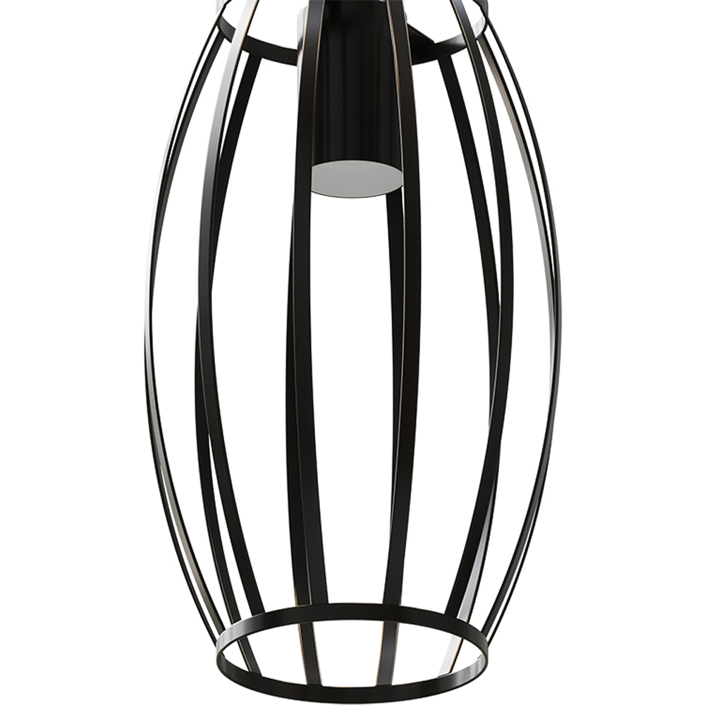 Living and Home Small Black Iron Lantern E27 Pendant Light Image 6