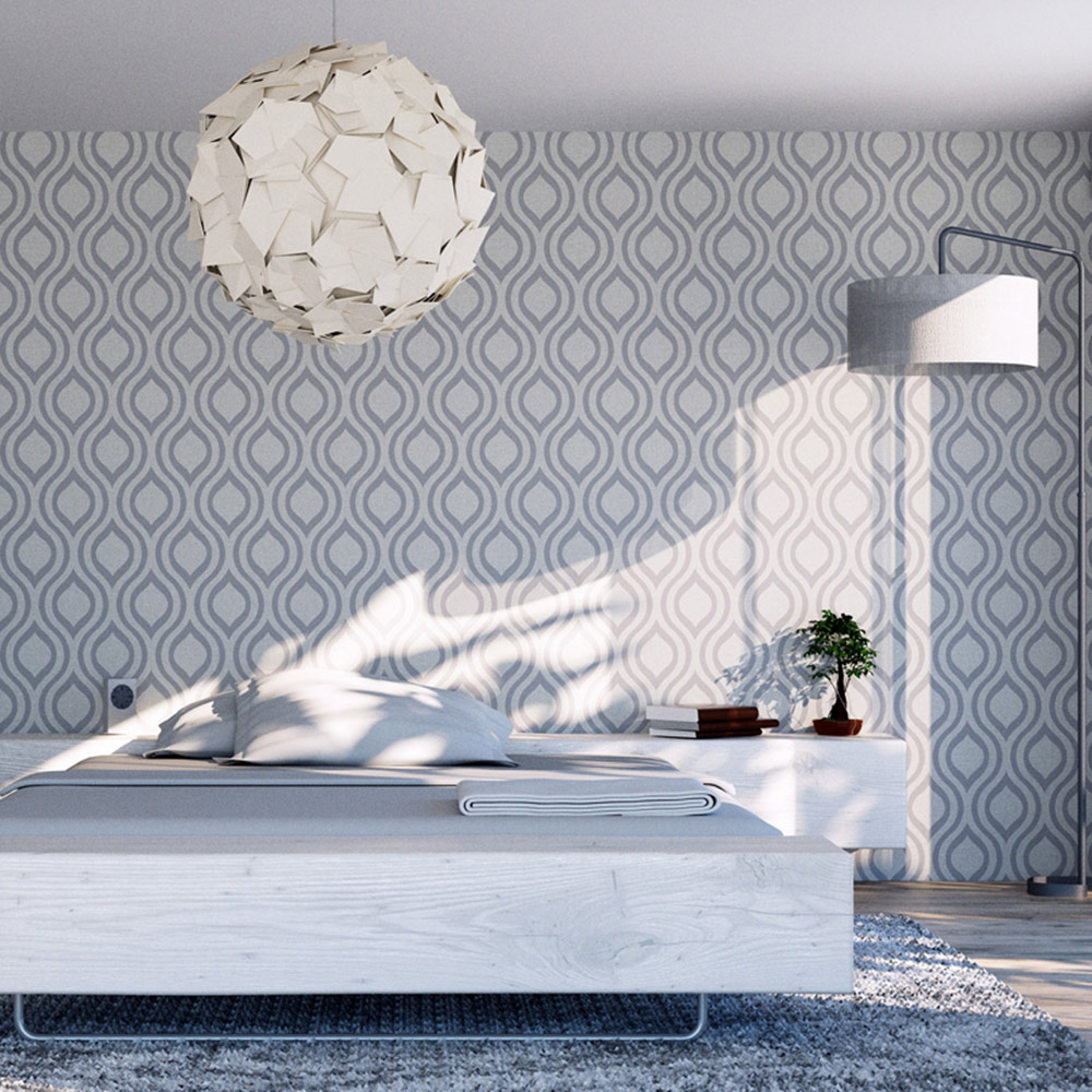 Arthouse Luxe Ogee Silver Wallpaper Image 5
