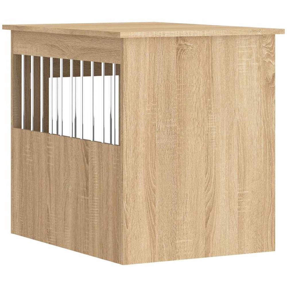 vidaXL Sonoma Oak Engineered Wood Dog Crate Furniture 68 x 55 x 80cm Image 3