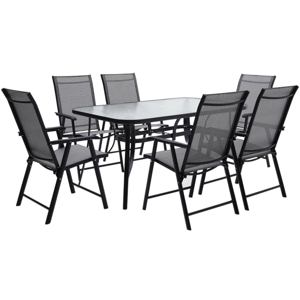 Living and Home Foldable 6 Seater Bistro Set Image 2