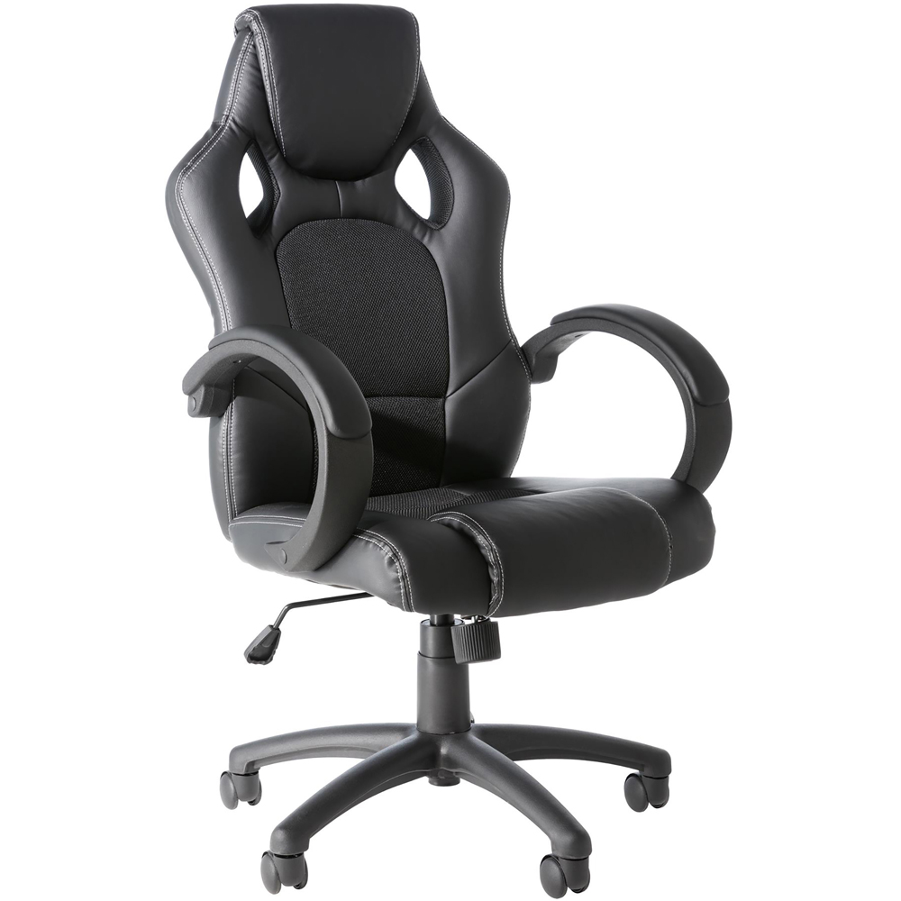 Alphason Daytona Black Faux Leather Racing Chair Image 3