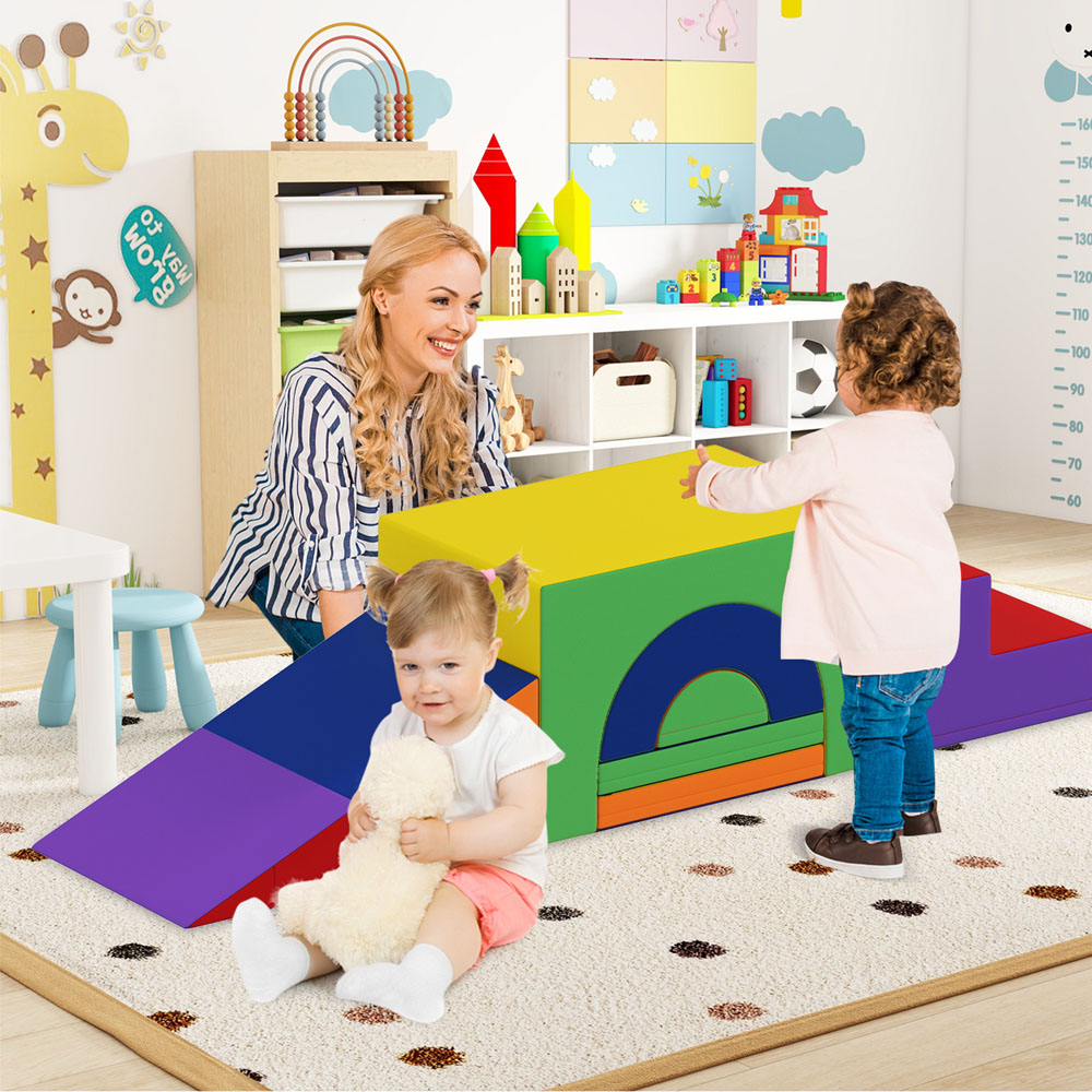 Costway Colourful Foam Climbing Indoor Block Set 7 Piece Image 4