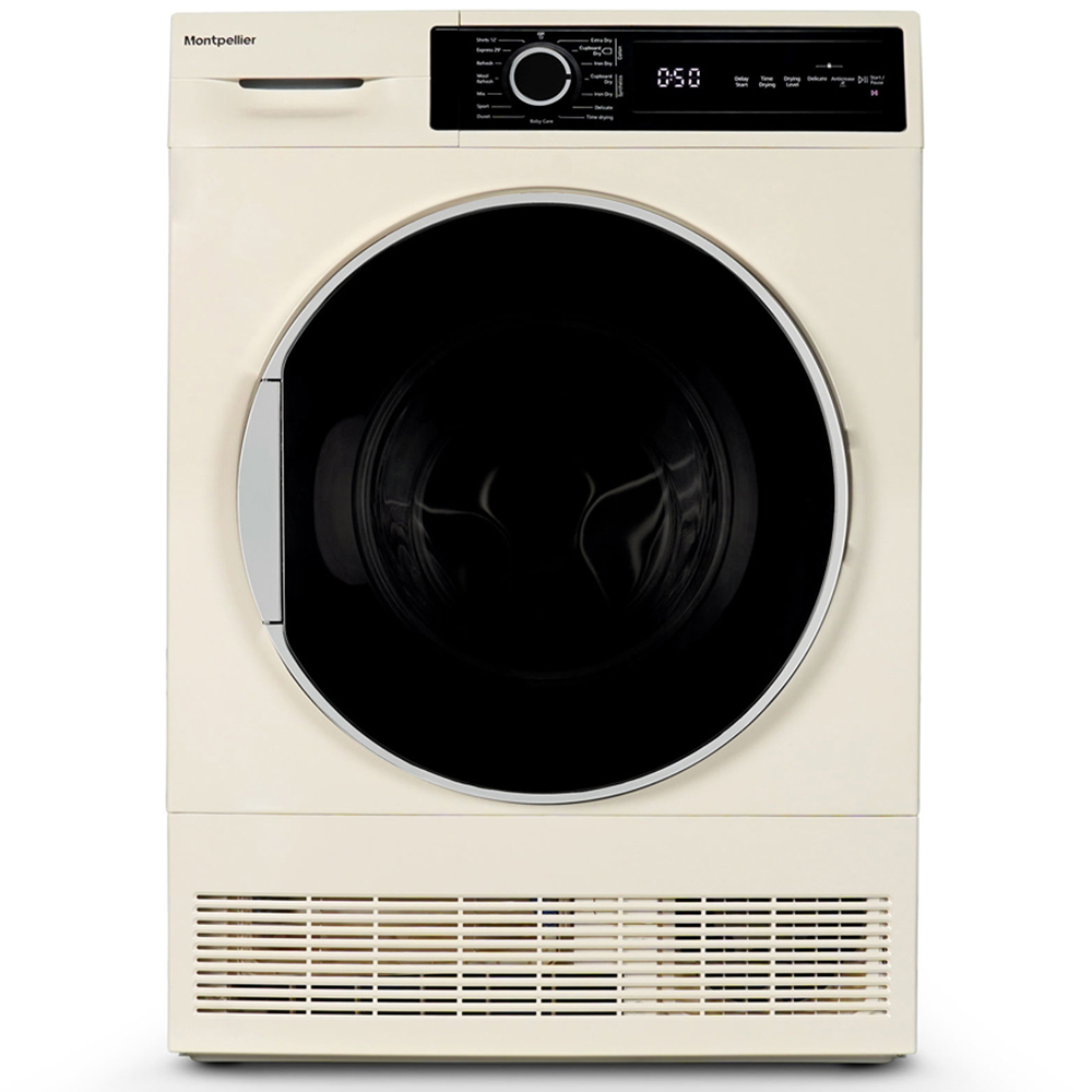 Montpellier MTDC8SDC 8kg Cream Condenser Sensor Dry Tumble Dryer Image 3