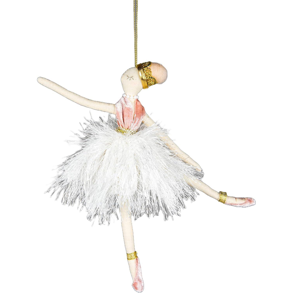 Shatchi White Ballerina Ornament 3 Pack Image 1