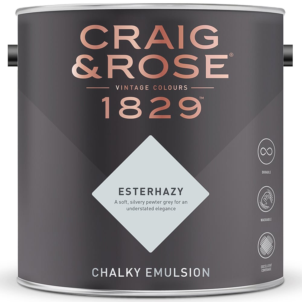 Craig & Rose 1829 Vintage Walls and Ceilings Esterhazy Chalky Matt Emulsion Paint 2.5L Image 2