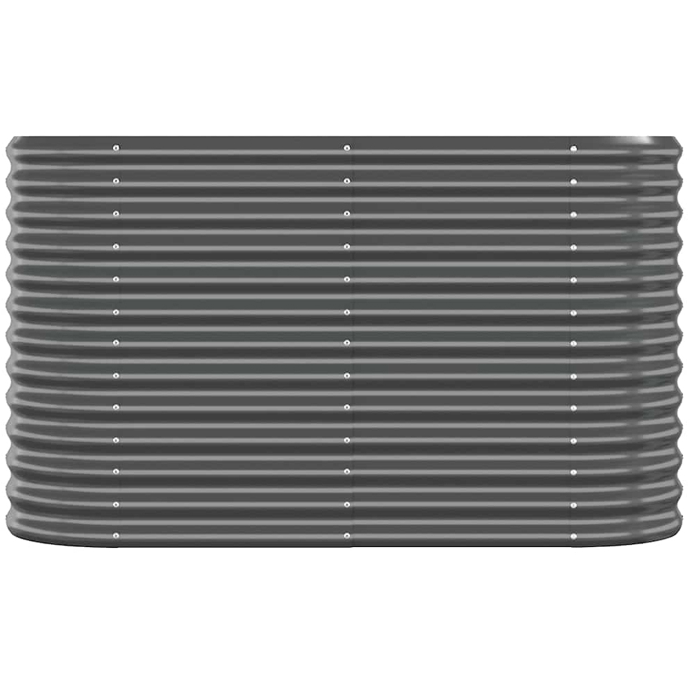 vidaXL Anthracite Galvanised Steel Raised Garden Bed 68 x 114 x 40cm Image 2